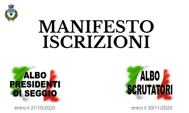 Manifesto iscrizioni presidente e scrutatori seggio