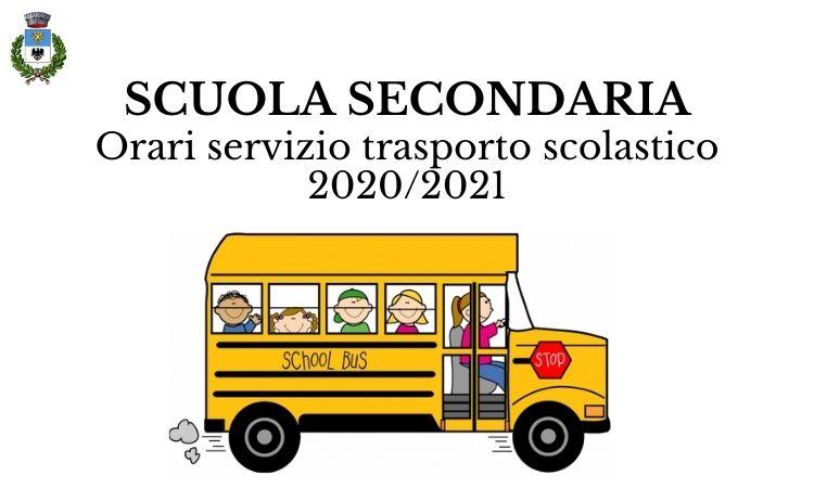 Scuola secondaria orari trasporto scolastico